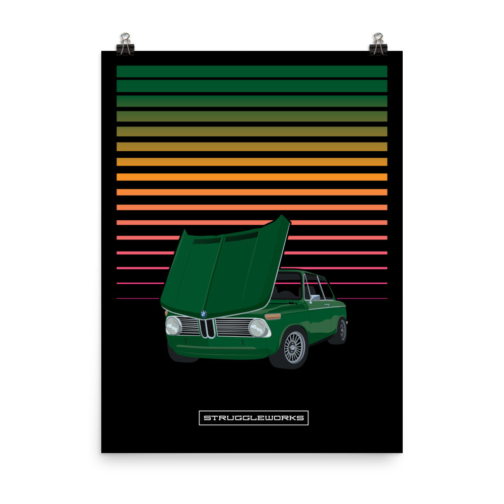BMW 2002 Roundie No Bumpers  - Agave