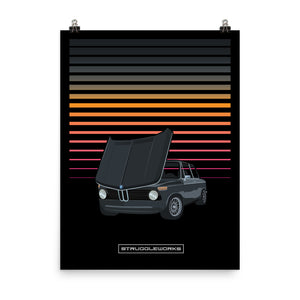 BMW 2002 Square No Bumpers - Schwartz
