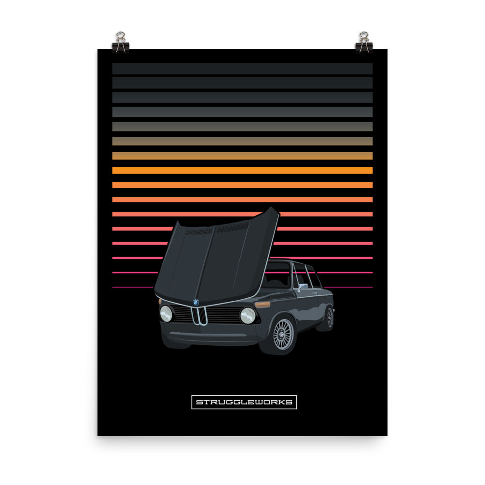 BMW 2002 Square No Bumpers - Schwartz